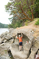 Mark And Eric In Eroded Rock