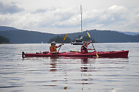 Mark And Eric Kayaking By