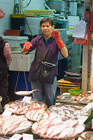 Fish Monger Weighing Fish