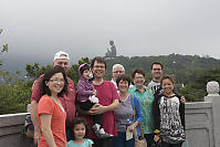 Family In Front Of Giant Buddha