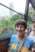 Mom Riding Up The Tram