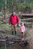 Nara And Dad Standing In Creek
