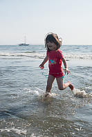 Claira Running In The Ocean