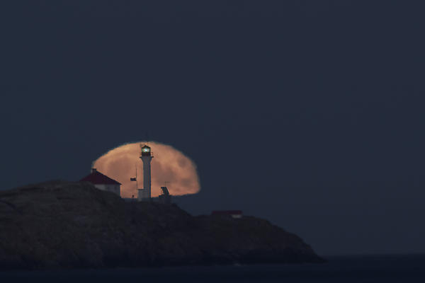 Moonrise Behind Trial Islands Lighthouse