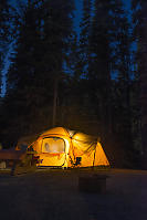 Tent Lit Up With Night Light