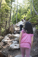 Climbing Up Rock Staircase