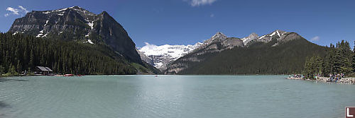 Lake Louise With Morning Crowd