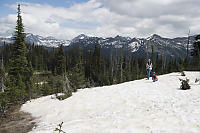 Kids On Snow With Mountains