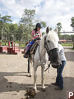 Claira On Her White Horse