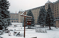 Lake Louise Hotel In Snow
