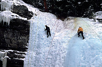 Ice Climbing at Upper Johnson Falls