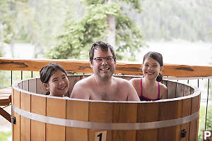 Family In Hot Tub