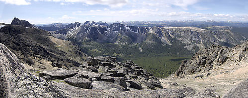 Looking Across Valley To Cliffs