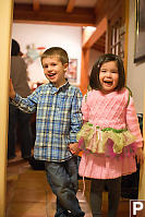 Nara And Marcus Smiling In Doorway