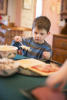 James Helping Make Pizza