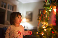 Claira With Christmas Tree