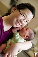 Helen And Claira About To Leave The Hospital