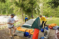 Setting Up Tents