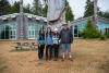 Family In Front Of Museum