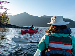 Claira Kayaking Around Island