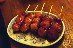 Meat Balls On Skewers