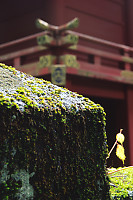 Stone In Front Of Hon-den Temple