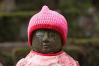 Knitted Hat On Jizo