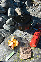 Breakfast Oatmeal And Peaches