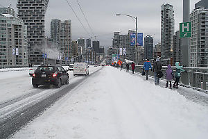 Granville Street Bridge With Two Lanes