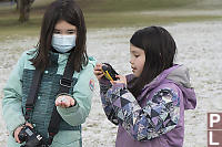 Claira Taking Photo Of Frost