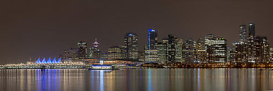 Downtown From Stanely Park Pano