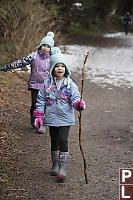 Kids Walking On Trail