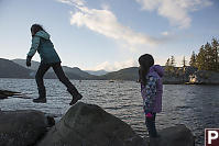 Nara Jumping Between Rocks