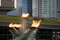 Olympic Torches With Green Building