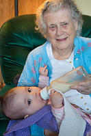Great Grandma Feeding Claira