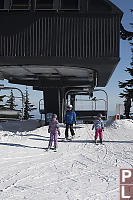 Nara And Claira Unloading From Chairlift