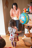 Helen Brining Out The Cake