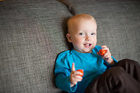 Xander On The Couch With Beads