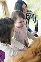 Nara Claira And Helen Petting Smudge