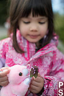 Claira Feeding Red Dead-Nettle To Bunny