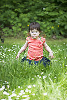 Claira Seated In Daisies