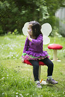 Nara Sitting On Toadstool With Facepaint