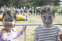 Kids Watching Dog And Trainer Race