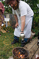 Michael Blowing A Face full Of Sparks