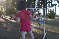 Nara And Claira Playing Toss Game