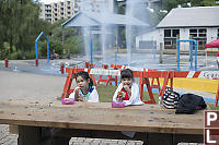 Having Lunch With Empty Waterpark