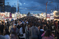 Large Crowds At Food Booths