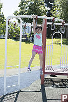 Nara Trying Monkey Bars