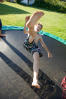 Justin Falling On Trampoline