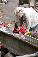 Nara And Grandma In The Garden